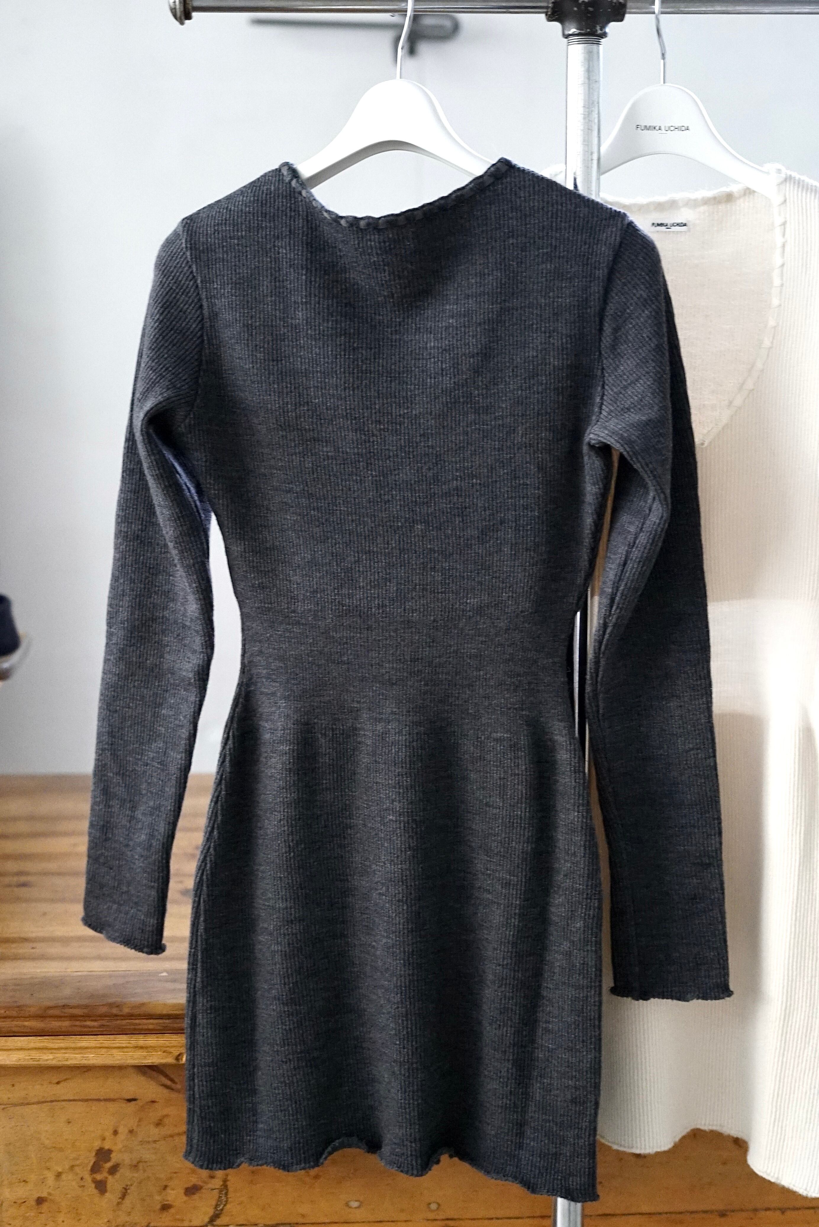FUMIKA_UCHIDA / RIB STITCH HENLEY-NECK UNDERWEAR (IVORY , TOP