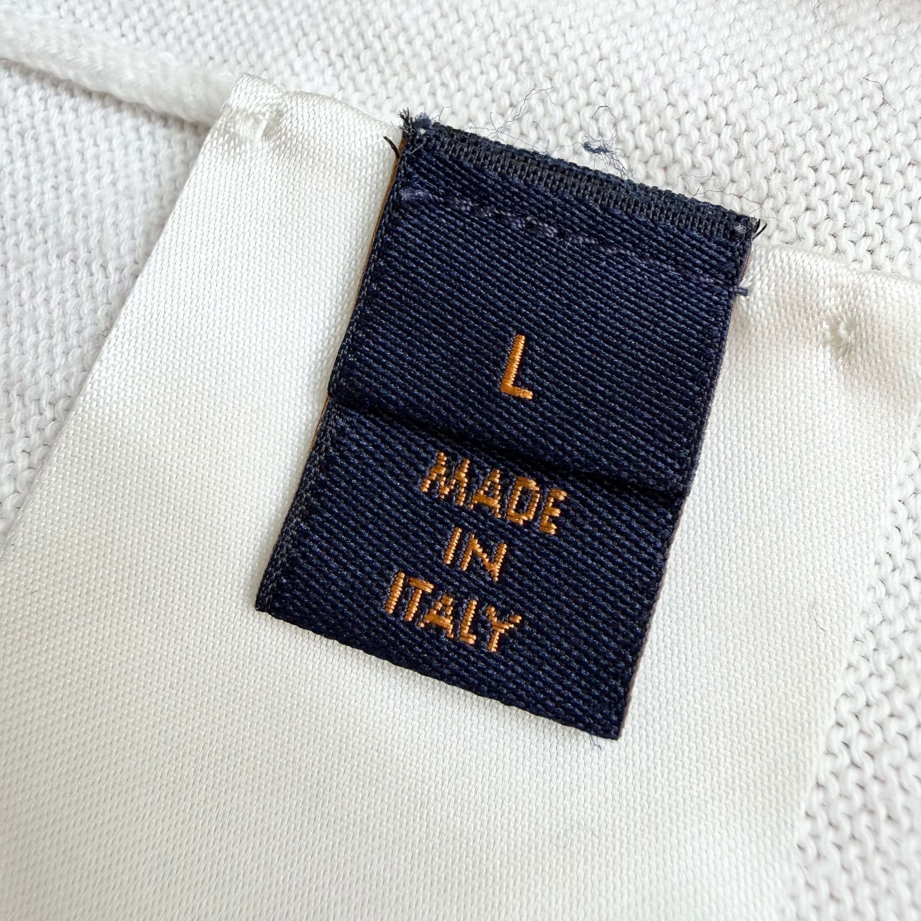 LOUIS VUITTON エレクトリック インターシャ ニット Tシャツ ホワイト