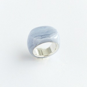 Natural  agate silver ring　no.19040