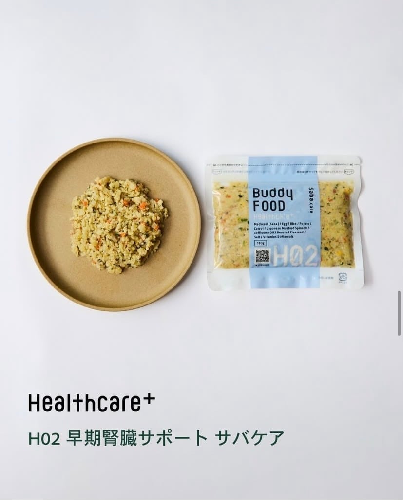 Buddy Food H02 ウェットフード 腎臓サポート180g 35袋 Buddy FOOD #H02 早期腎臓サポート サバ・ケア(冷凍) | スーパーハルタ