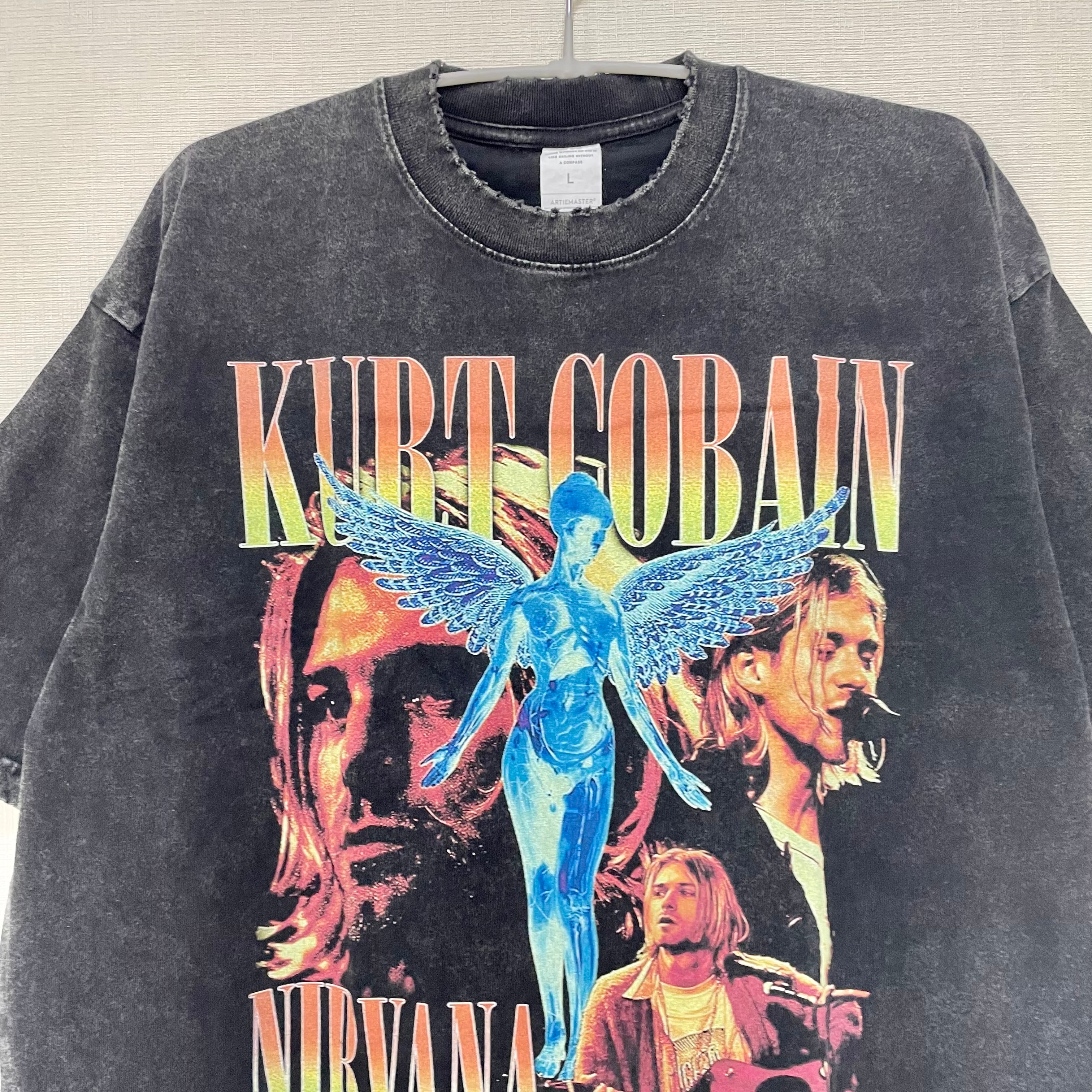 nirvana カート コバーン Tシャツ ヴィンテージ加工 ビッグシルエット