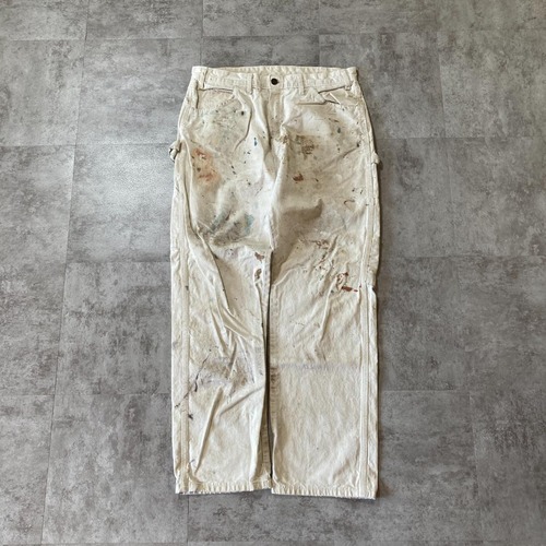 00s- Dickies ペインターパンツ ホワイト トリプルステッチ 無地 エルサルバドル製 34/32 pants