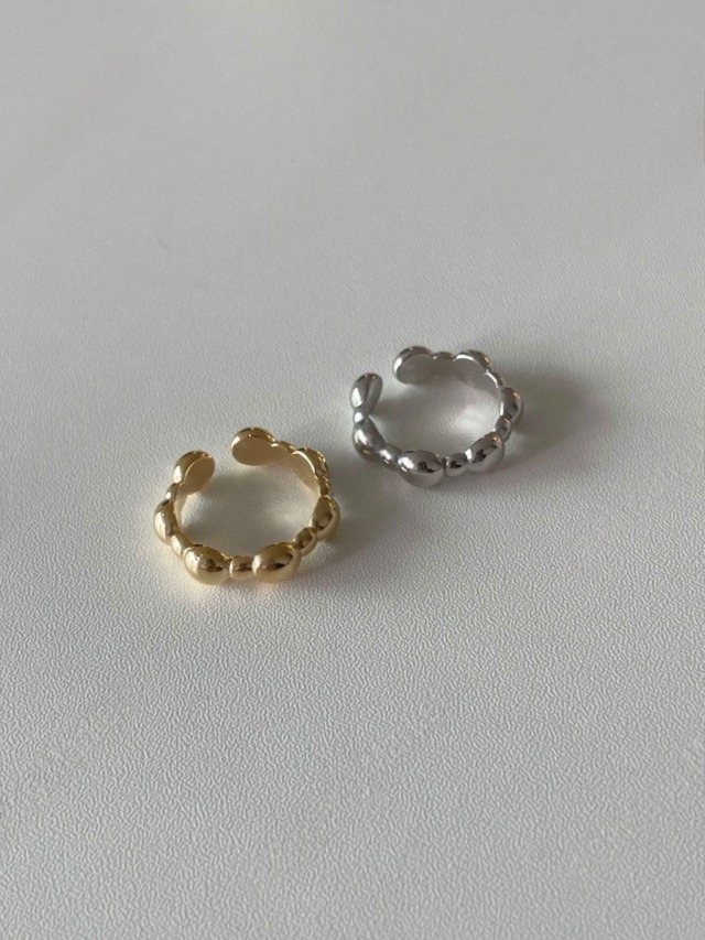 Beaded Scallop Open Ring