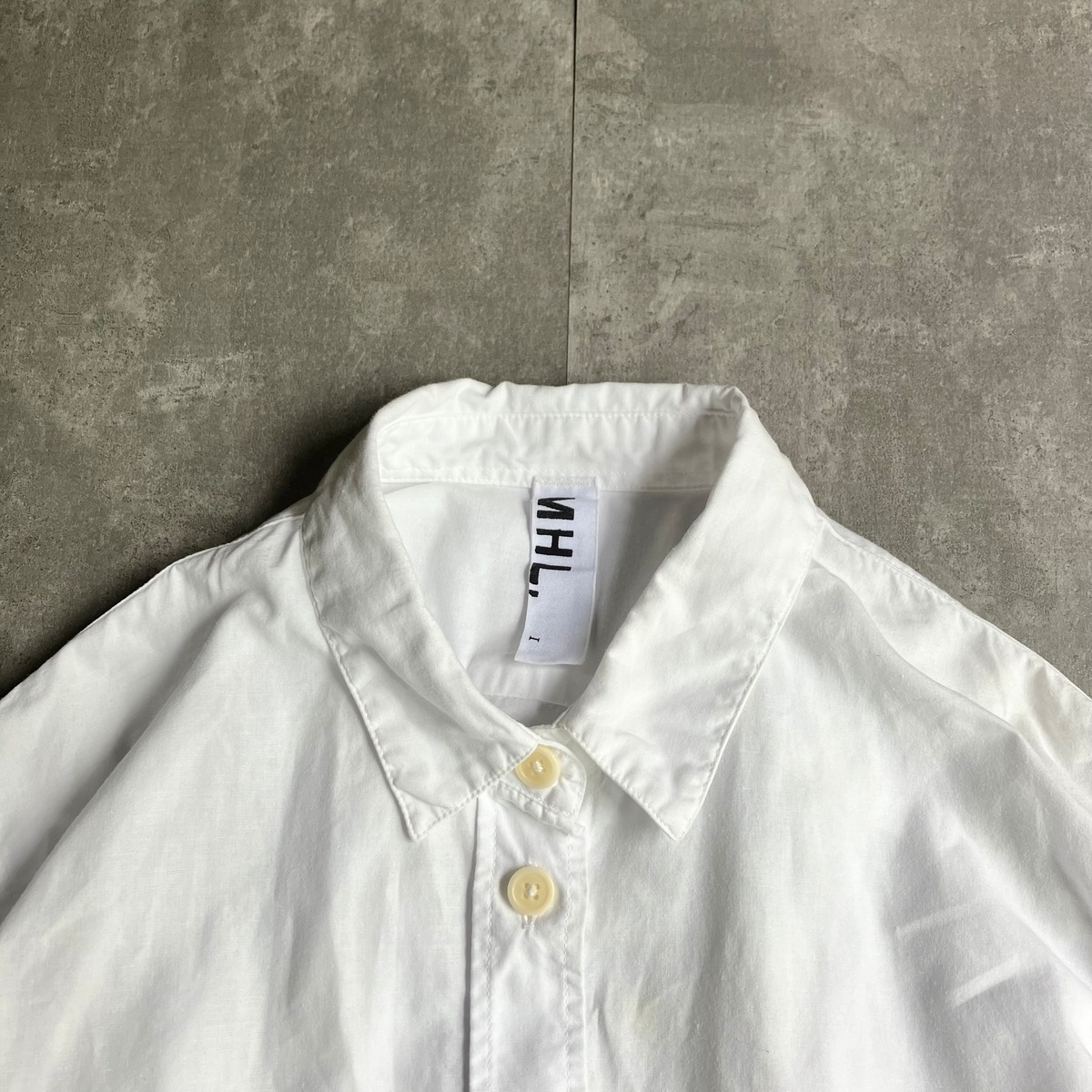 マーガレットハウエル MHL. 半袖 シャツ ブラウス コットン 麻 白 S 