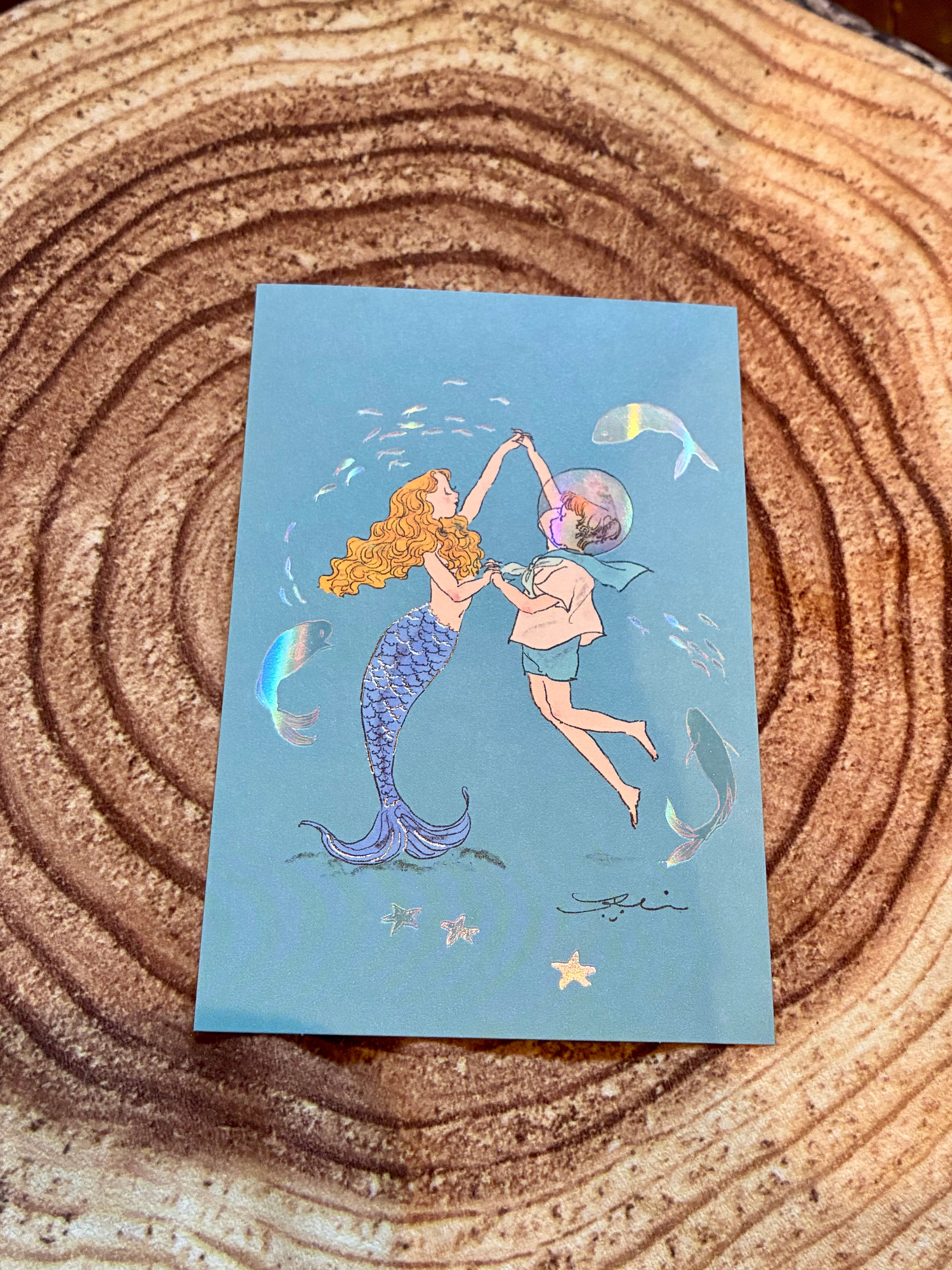 くらはしれい ポストカード 人魚とダンス | ホホホ座 西田辺 絵本