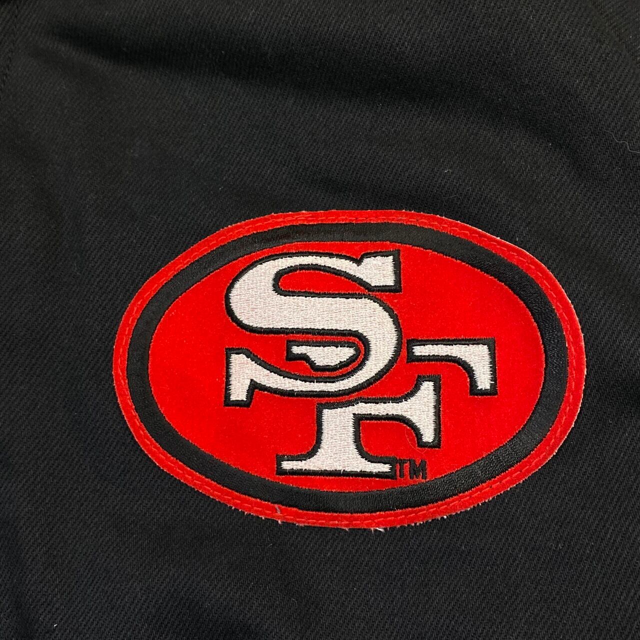 90年代 ビンテージ JEFF HAMILTON ジェフハミルトン NFL 49ERS 袖革
