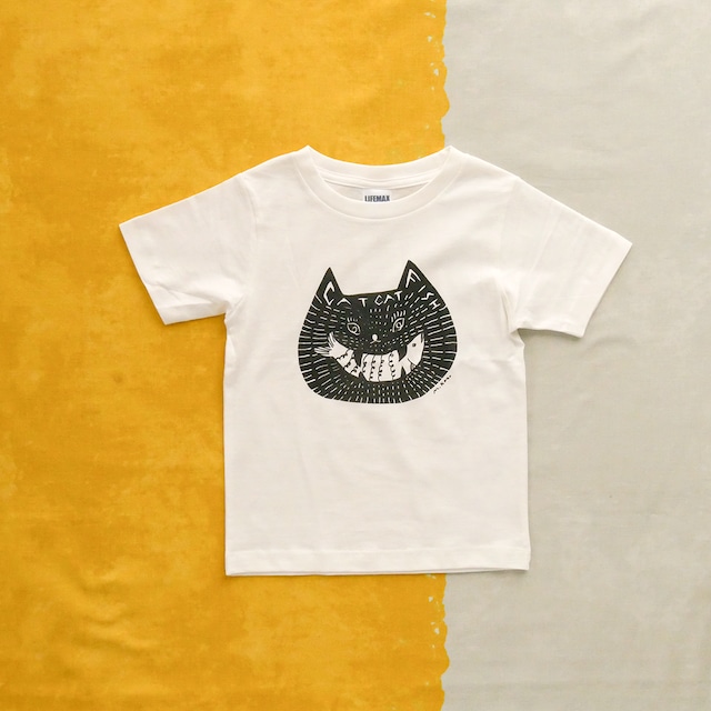 TshirtsComplex｜かとうまさひろ「CAT FISH（猫魚）」（ホワイト×ブラック）