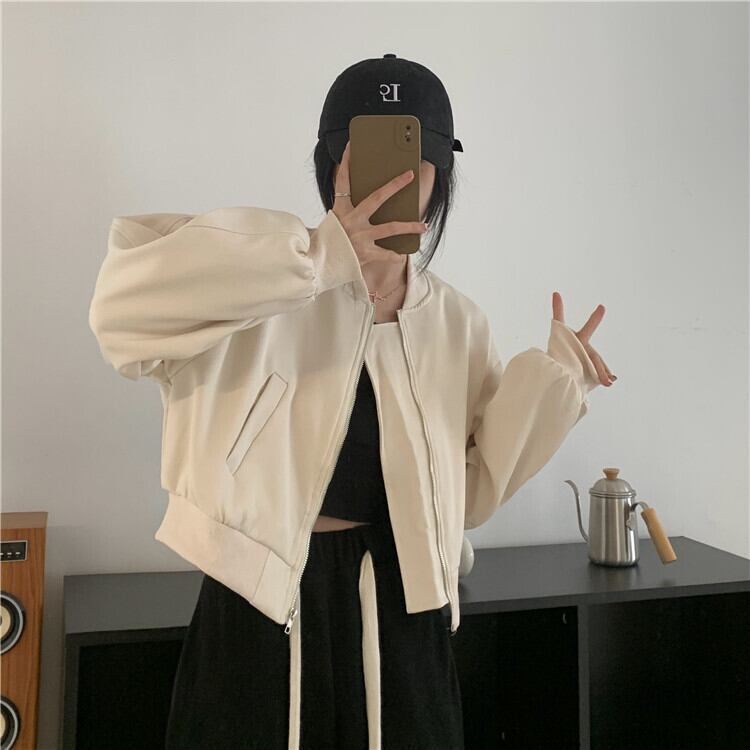 ショートジャケット コート レディース 秋 ゆったり クール 韓国ファッション 大人可愛い Luluca 韓国トレンドファッション Luluca ルルカ