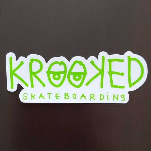 【ST-105】Krooked Skateboards クルキッド クルックド スケートボード ステッカー GREEN