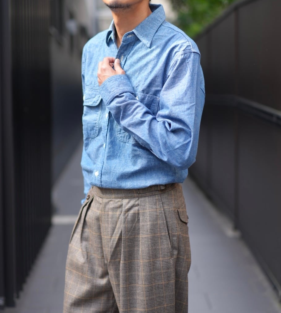 KENNETH FIELD(ケネスフィールド) /2012 SHIRTS -CHAMBRAY BLUE-(1