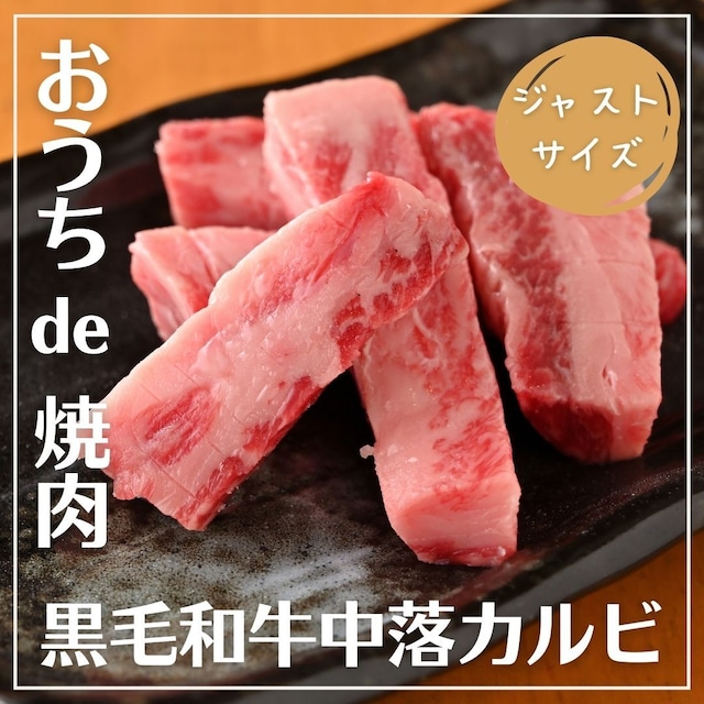 【ジャストサイズ】「A5黒毛和牛」中落ちカルビ　約80g