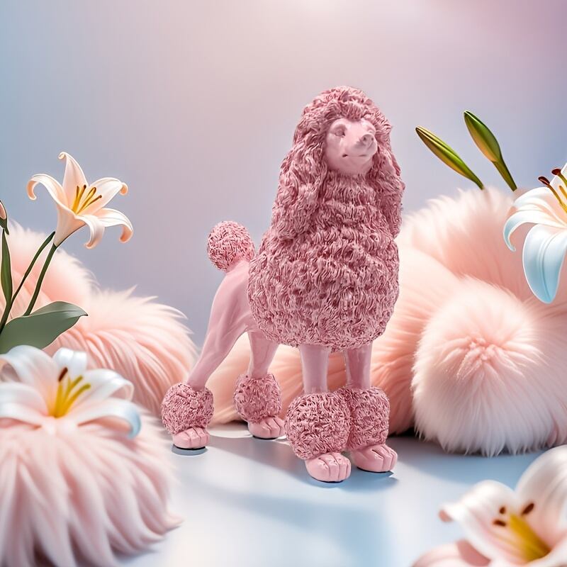 オブジェ プードル ピンク おしゃれ かわいい インテリア 置物