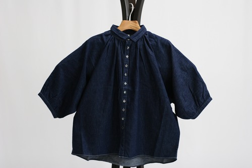 【Brocante】6ozデニムグランシャツ / One Wash（36-078E） 　