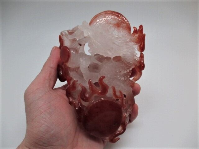 [送料無料][高品質] 天然ヘマタイトin水晶龍