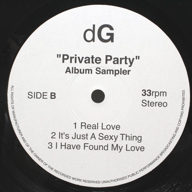 DG / Private Party (Album Sampler) [752540] - 画像2