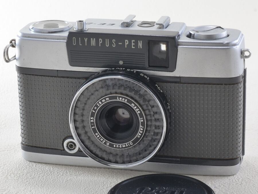 F3.5　サンライズカメラーSunrise　整備済　Cameraー　ネガフィルム付　オリンパス（50251）　初めてのフィルムカメラ】OLYMPUS　EE-2　PEN　28mm