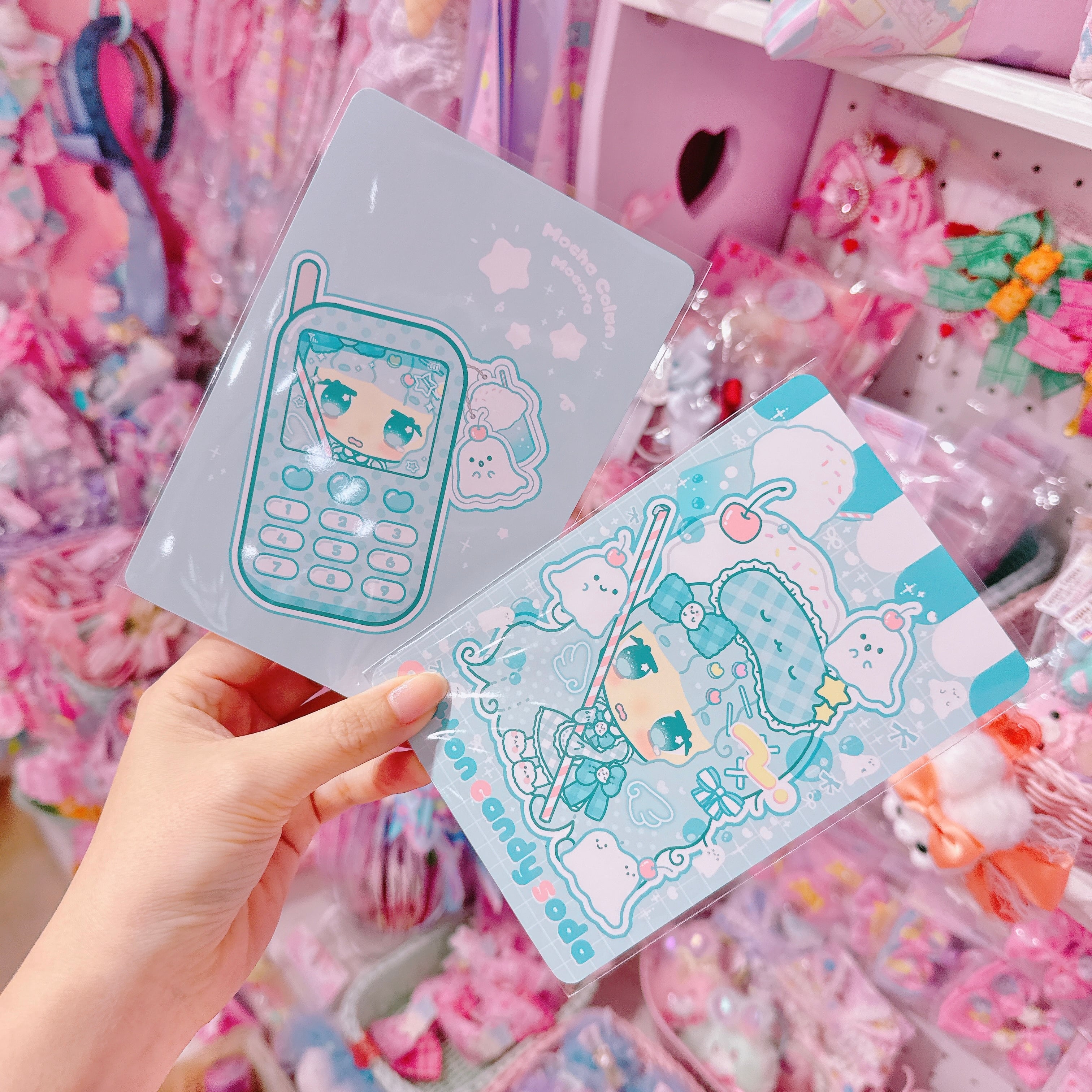 【G3】16-9わたあめソーダな女の子ポストカード