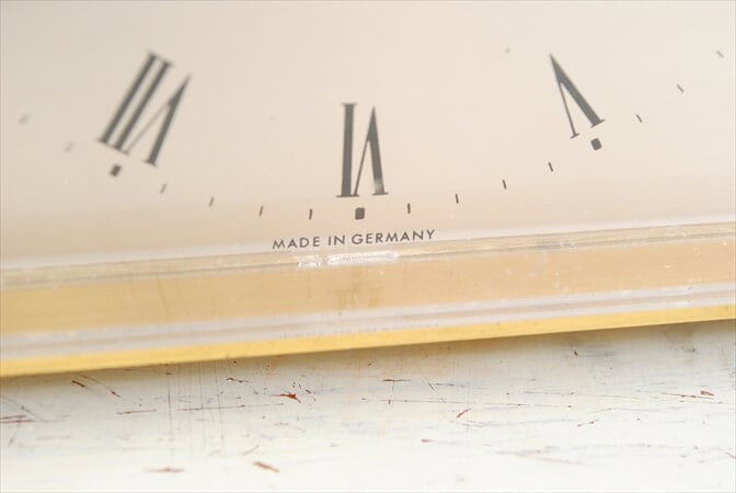 ドイツ製  真鍮 置き時計 キンツレー ブラス ヴィンテージ デスク時計 アンティーク デスククロック     ヴィンテージ雑貨のお店