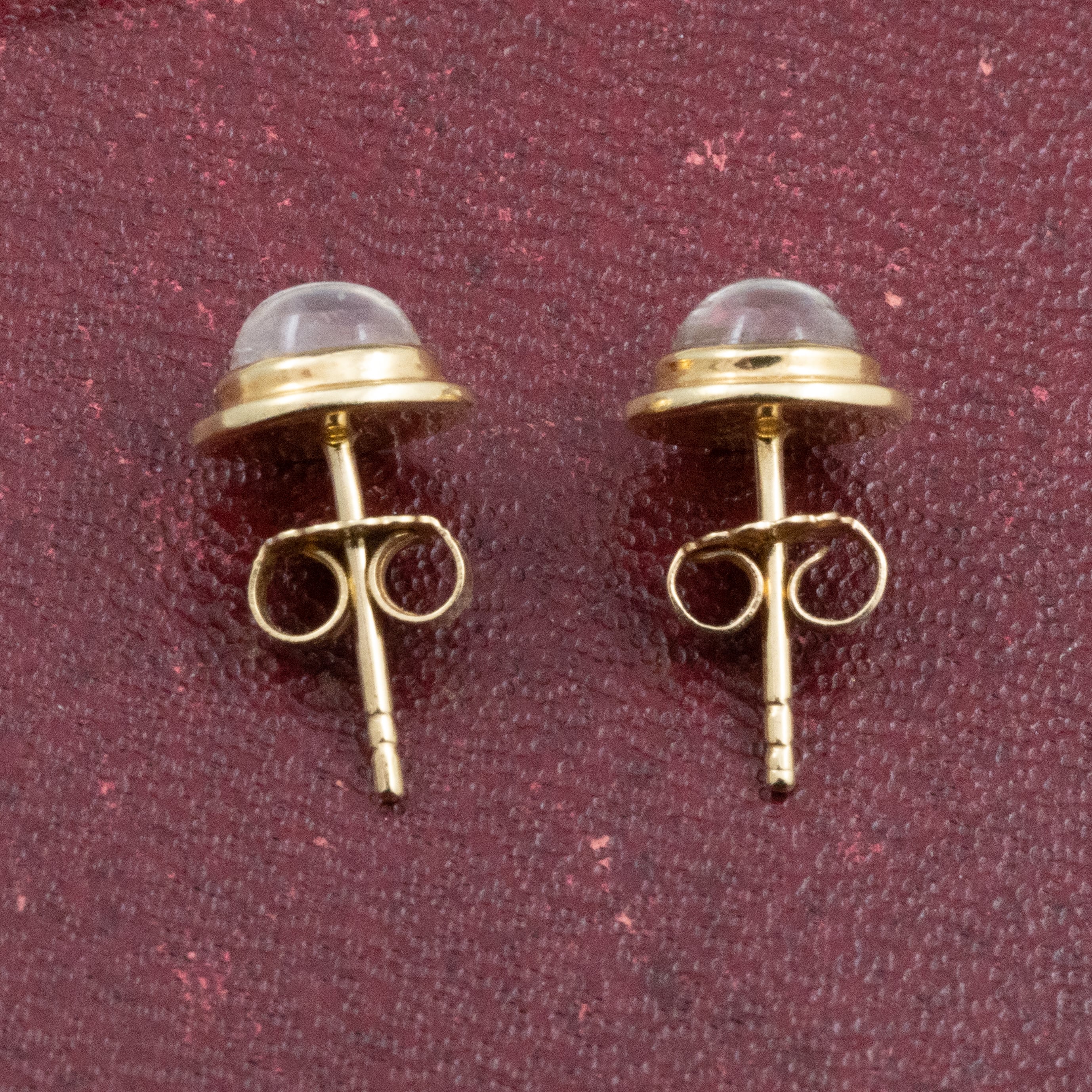 外国製 レトロデザイン K14 ブルームーンストーン ピアス 〜幻想的な月