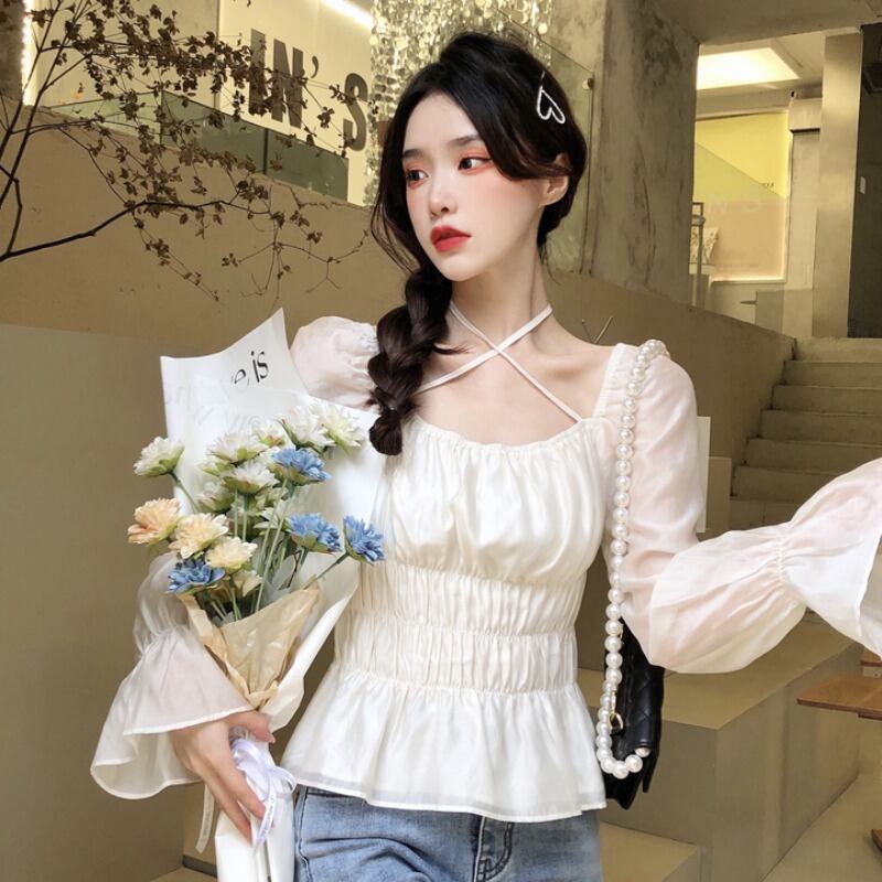 スタンダードブラウス オータムトップス シャツ レトロ 秋物 萌量不足99743826859