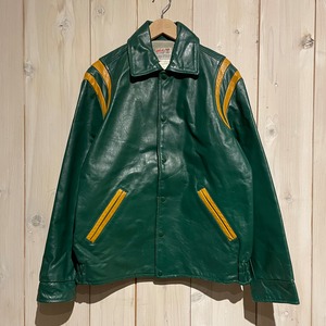 【a.k.a.C.a.k.a vintage】Vintage 2tone Coloring Leather Stadium Jacket