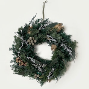 Christmas wreath with LED Candle / CW-003