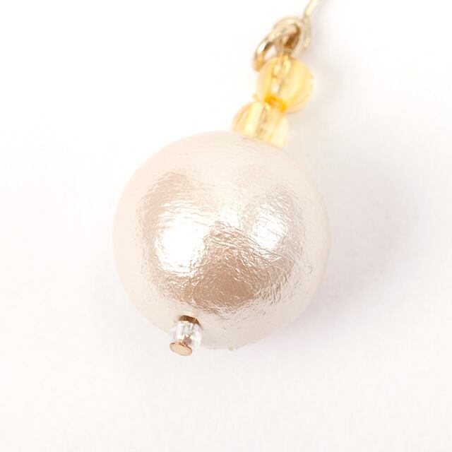 0021:一粒コットンパールピアス