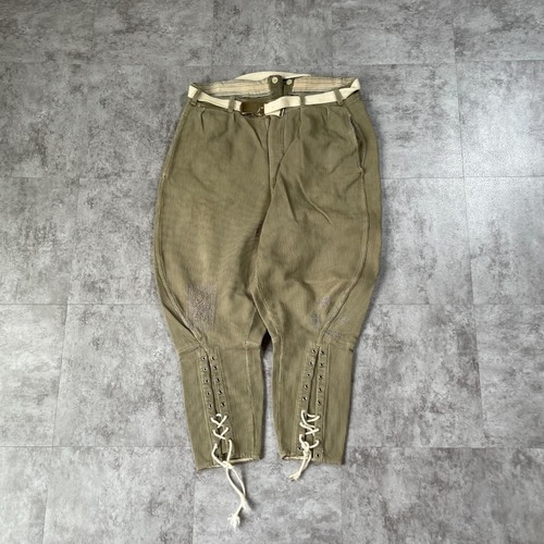 40-50s フレンチワーク 太畝コーデュロイ グレー パンツ W33 詳細写真2