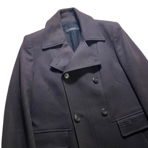 VERSACE purple brown color double breasted half coat