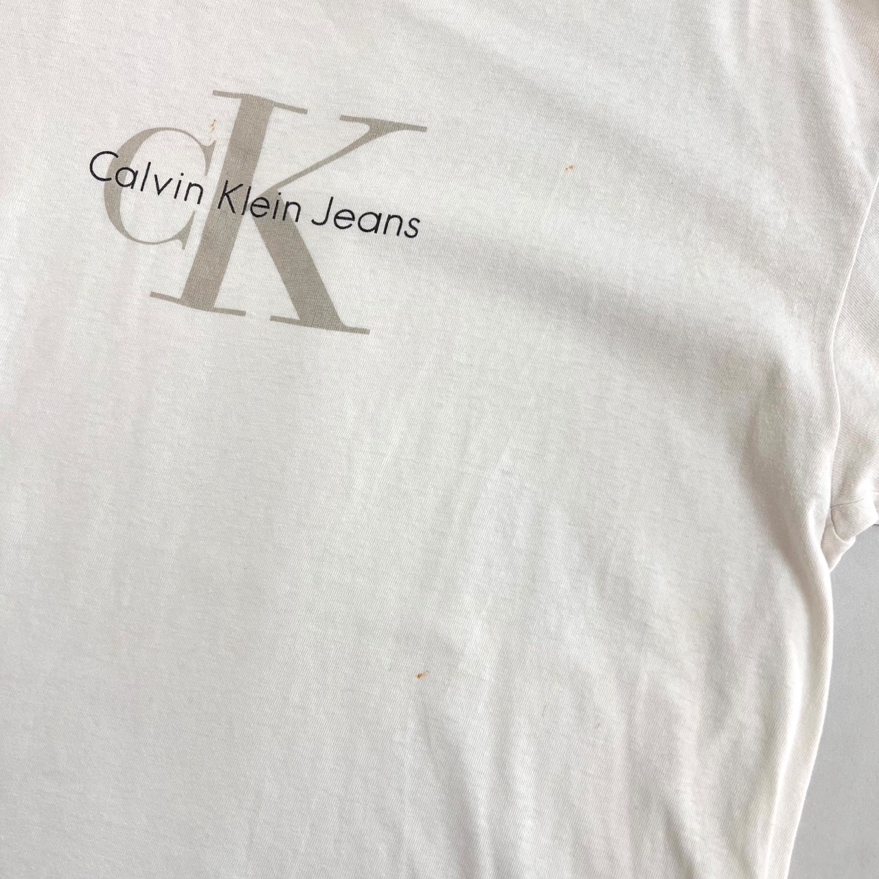 about XL ] Calvin Klein Jeans Print T-shirt 90年代 CKロゴ カルバン 