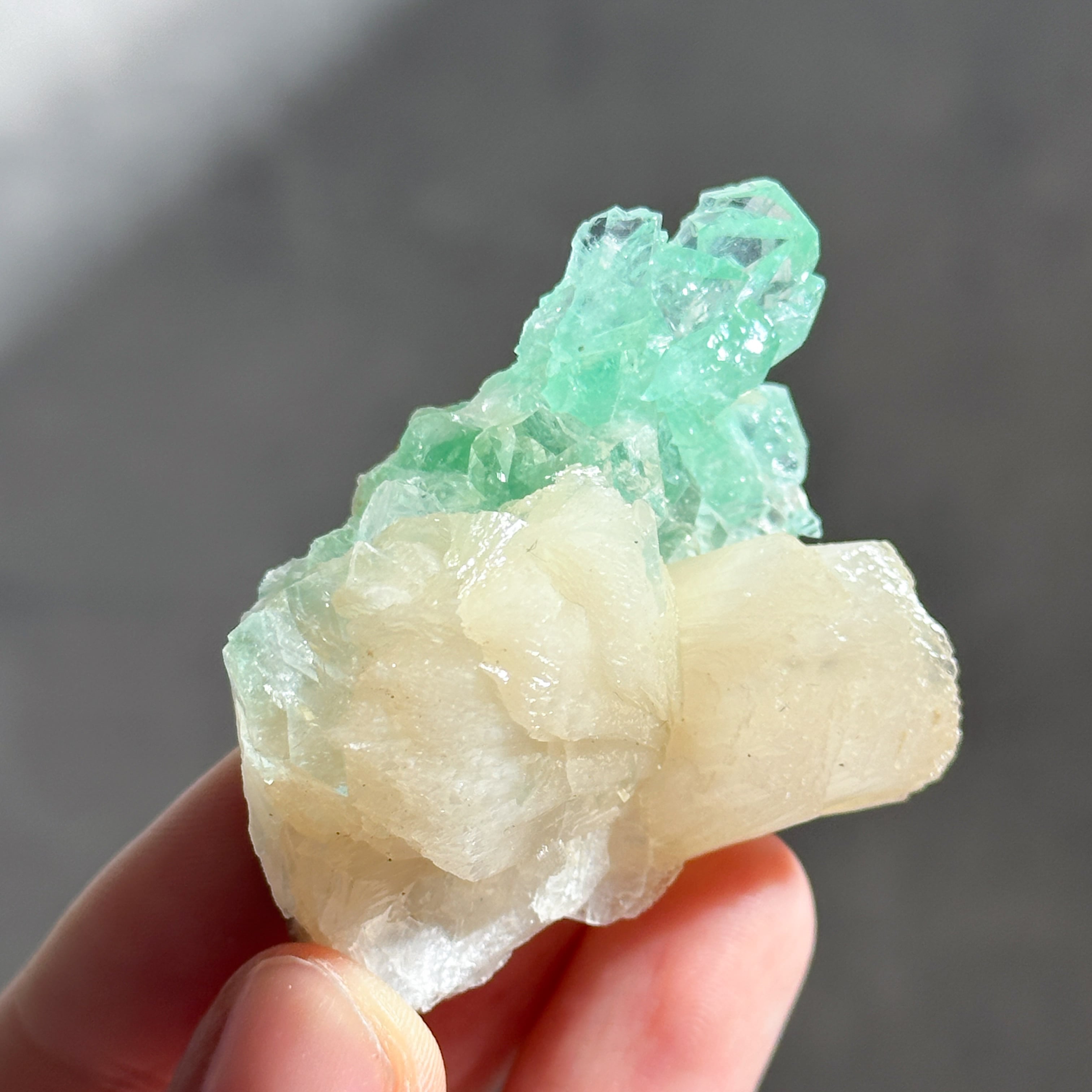 グリーンアポフィライト＆スティルバイト 22◇ Green Apophyllite