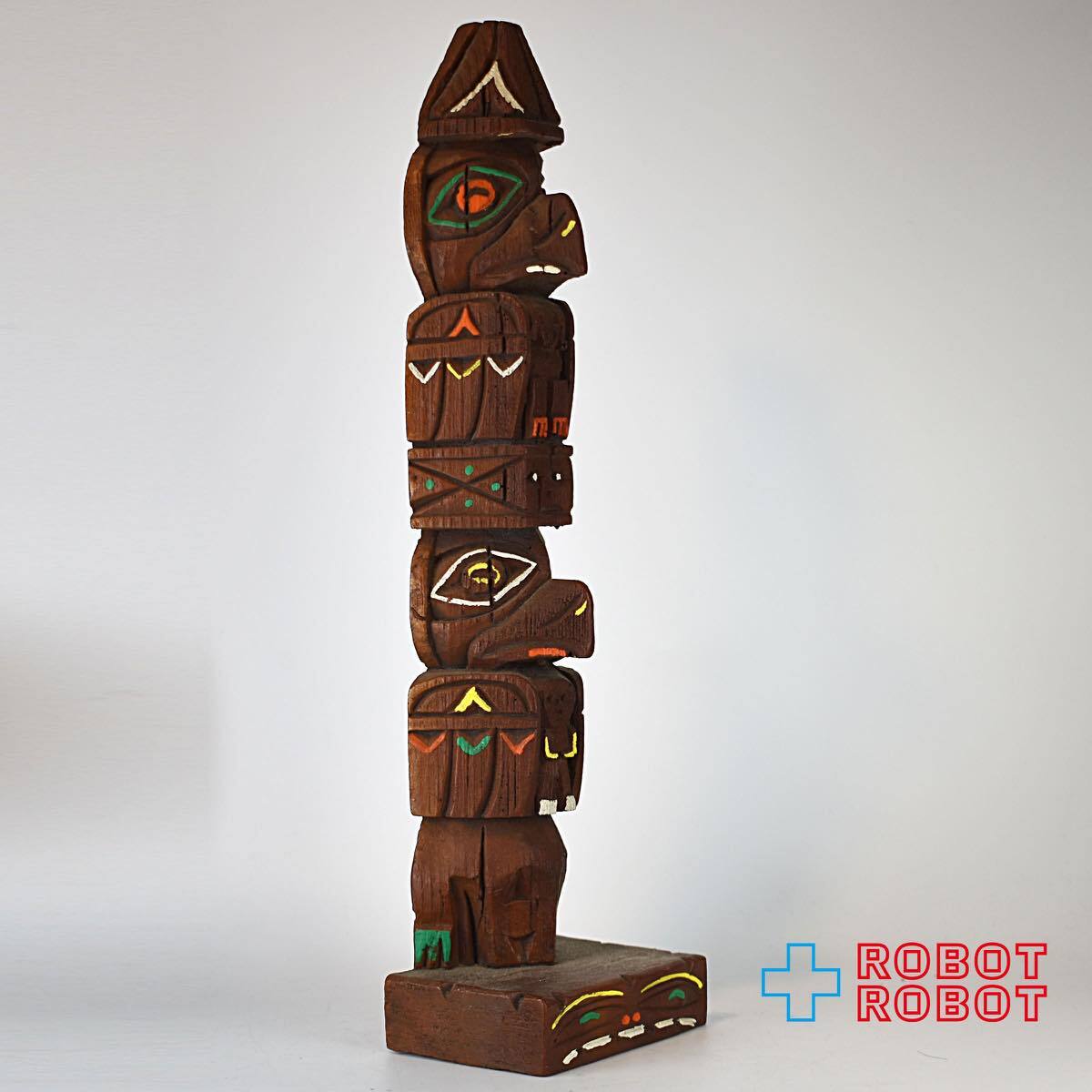 トーテムポール 33cm 木製 | ROBOTROBOT