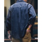 Flap Pocket Button-Down Long Sleeve Work Shirt ◇H0244