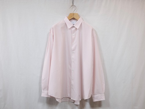 KANEMASA” London Stripe Dress Jersey Shirt White×Red”
