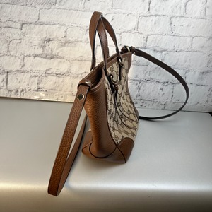 GUCCI グッチ  GGキャンバス 2WAYハンドバッグ ブラウン A-9508