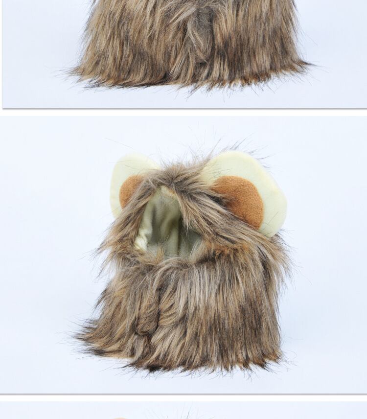 犬 猫用ウィッグ 猫用帽子 ペット用帽子 猫被り物 ライオン 可愛いペット用