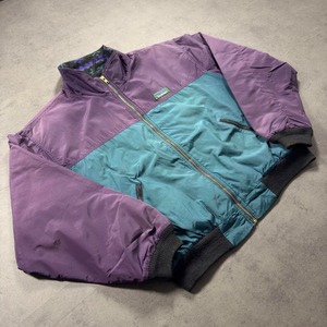 90s L.L.Bean WORM-UP JACKET purple×green L相当 古着