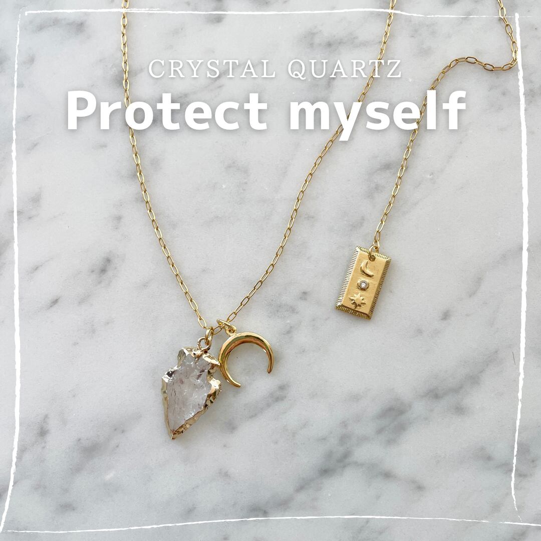 Amulet ネックレス（クリスタルクォーツ）Protect myself
