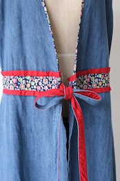 Floral accent wrap dress