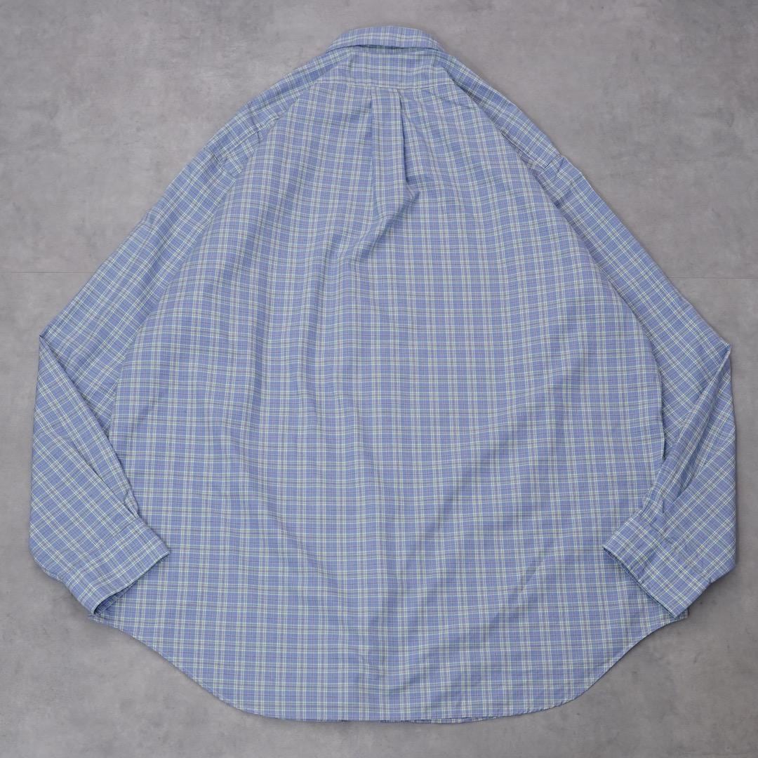 ラルフローレン チェックシャツ 古着 ポニー 刺繍 XL 青 緑 15069 | fuufu