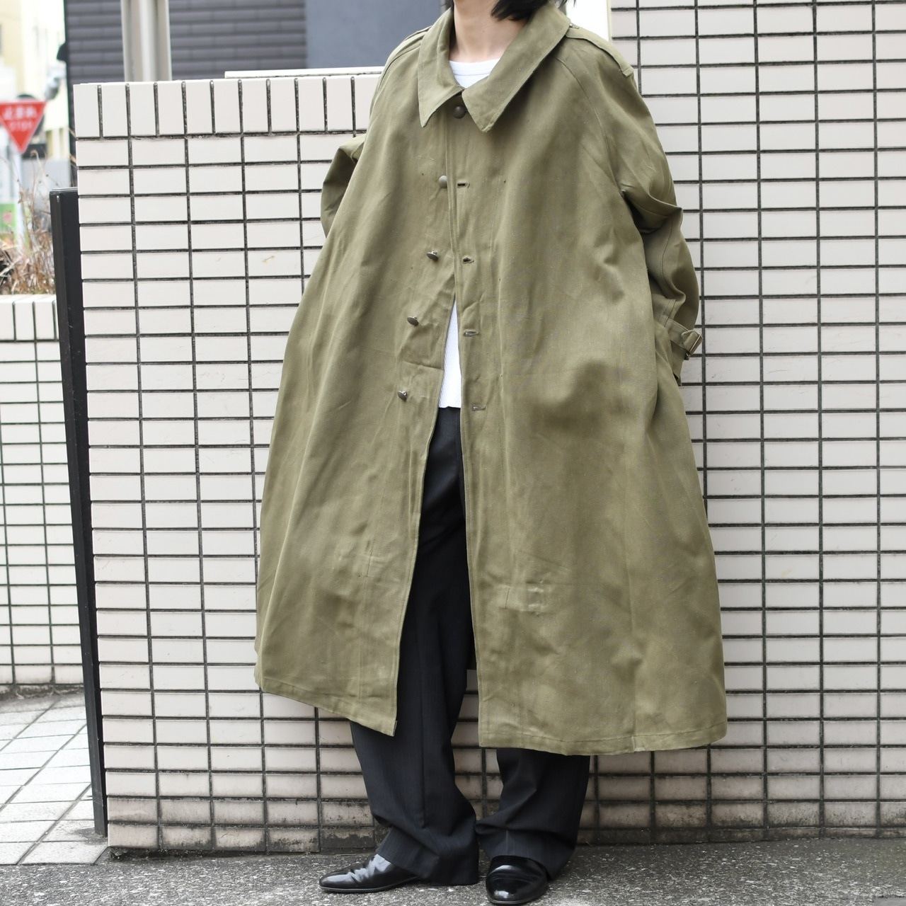 40's~ french army m-35 motorcycle coat