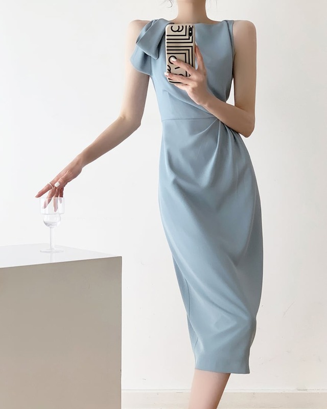 ショルダーリボンワンピース　S24371