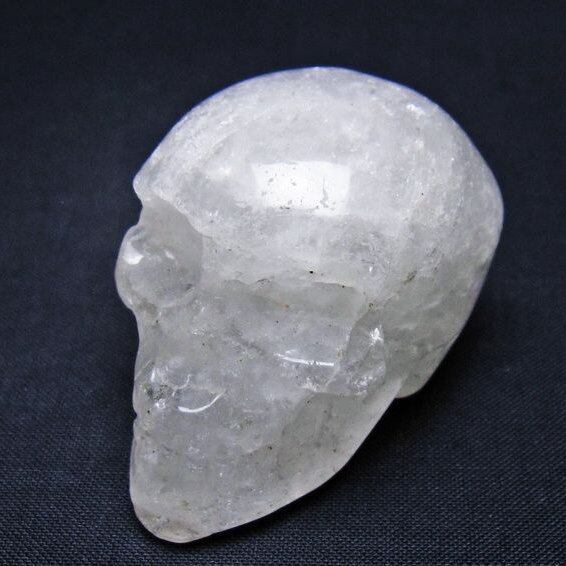 水晶 ドクロ スカル 置物 一点物 145-1775
