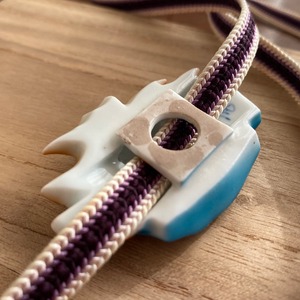 アンティーク　有田磁器　南蛮船の帯留め