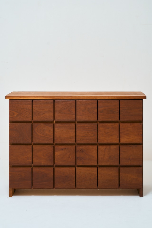 無垢材チェスト 24杯ブラックウォールナット