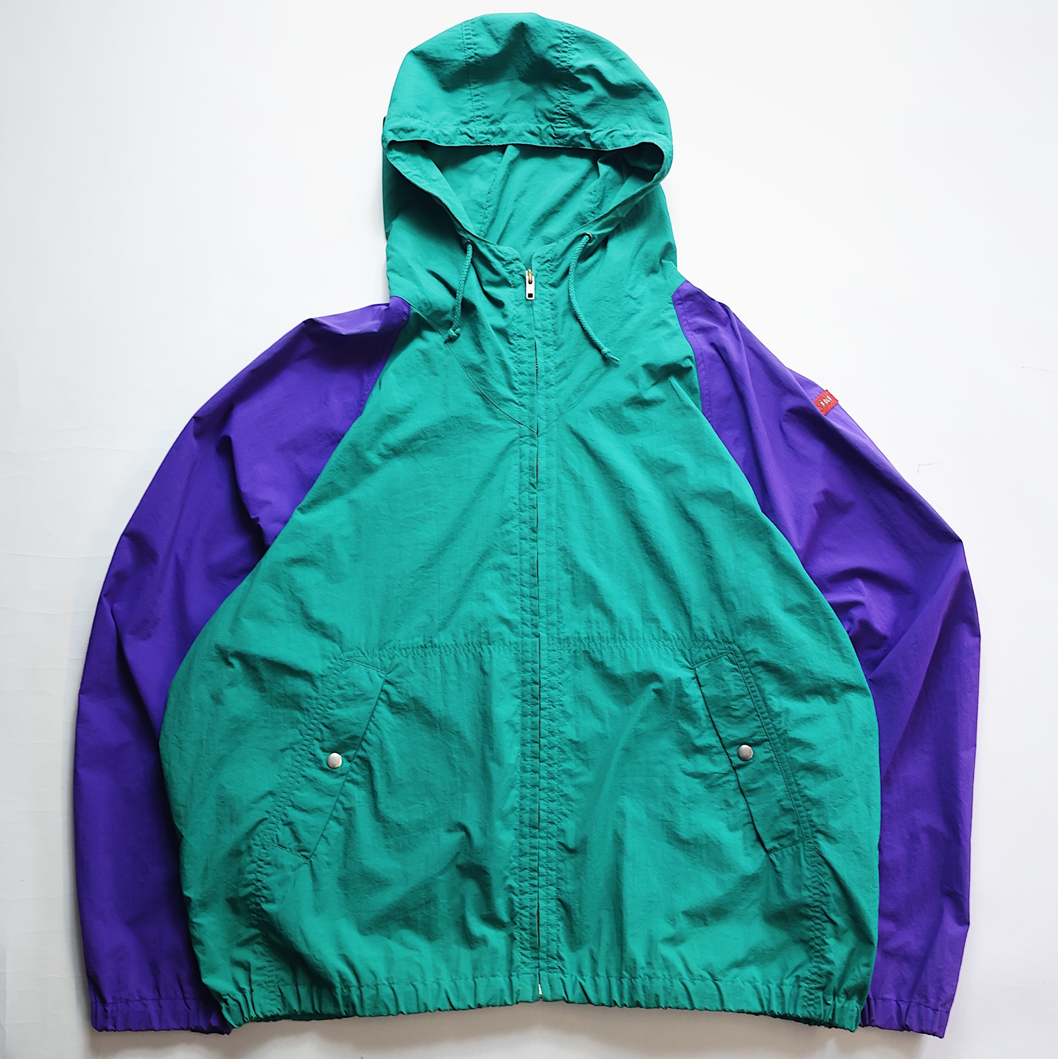 80-90S POLO RALPH LAUREN 2TONE NYLON SHELL JACKET