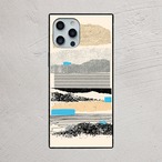 受注生産 iPhoneケース グレー山並みの紙片コラージュ｜風景コラージュ ZINE044B
