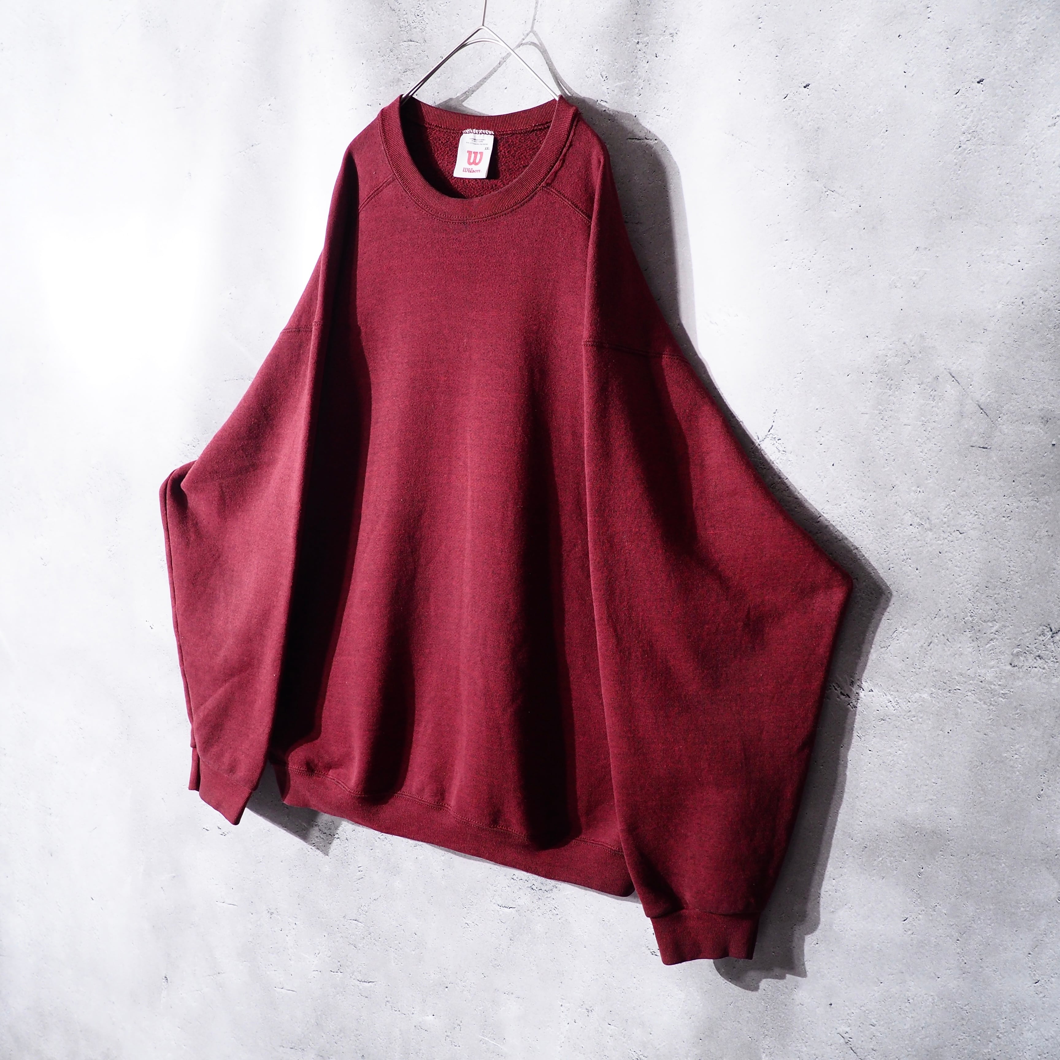" Wilson " Beautiful Dark Bordeaux Piece Dyeing Over silhouette sweat shirt