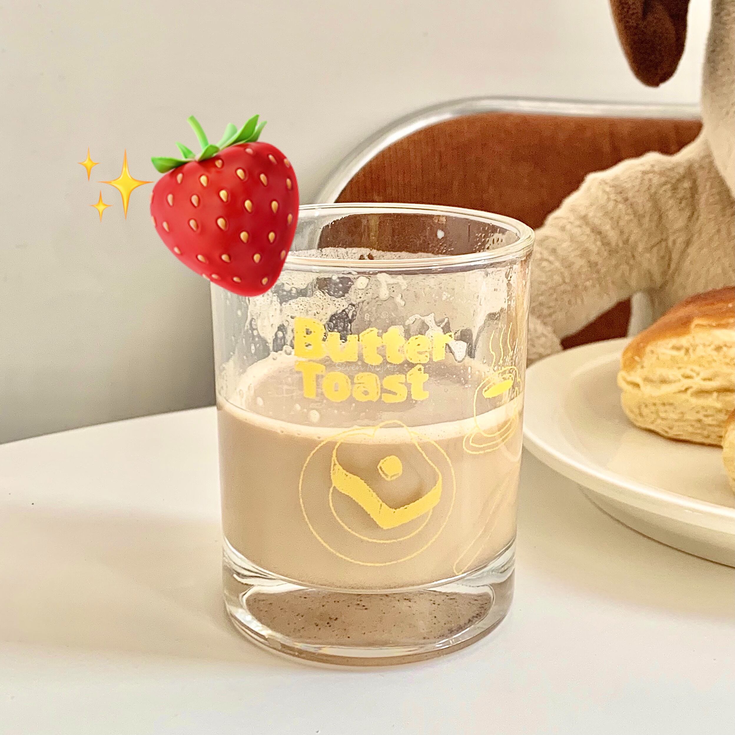 【CUP】英字柄グラスカップ