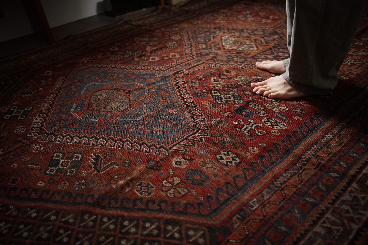 175 -Antique khamseh rug